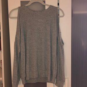 Cold shoulder sweater